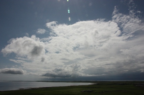 Big sky view from the top of the lighthouse on North Ronaldsay, Orkney, Scotland... on a Sunday afternoon